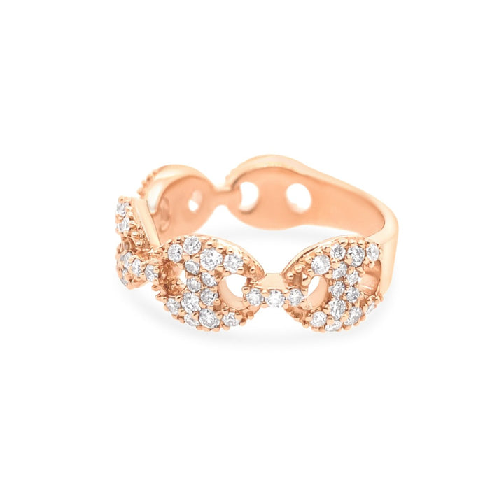 14K Rose Gold Diamond Gucci Puff Ring