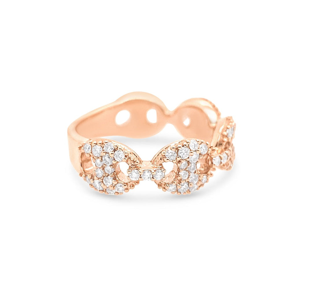 14K Rose Gold Diamond Gucci Puff Ring