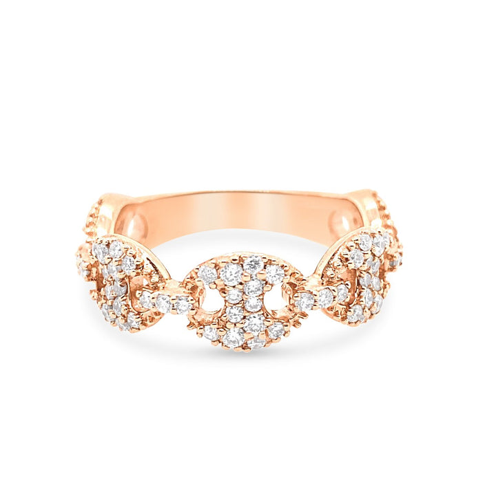 14K Rose Gold Diamond Gucci Puff Ring