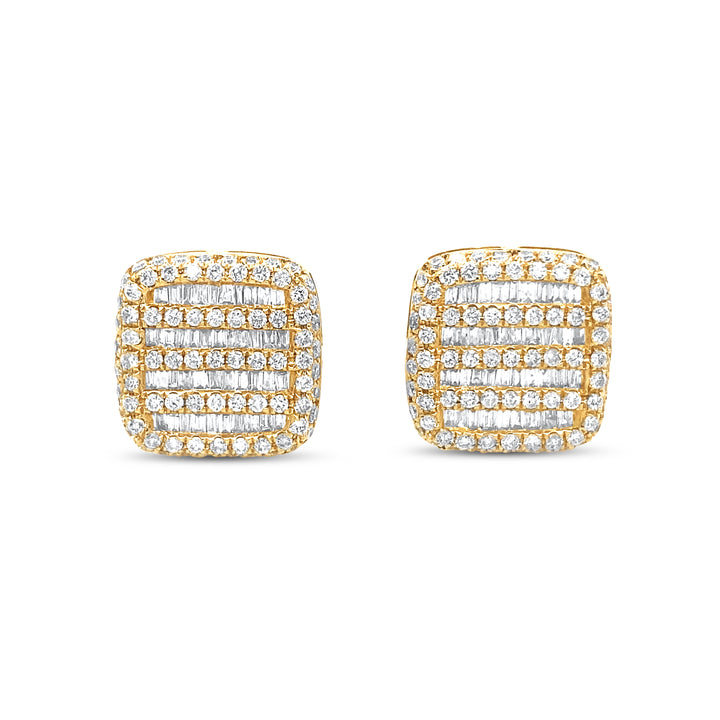 14K Yellow Gold 1.32ctw Diamond Earrings