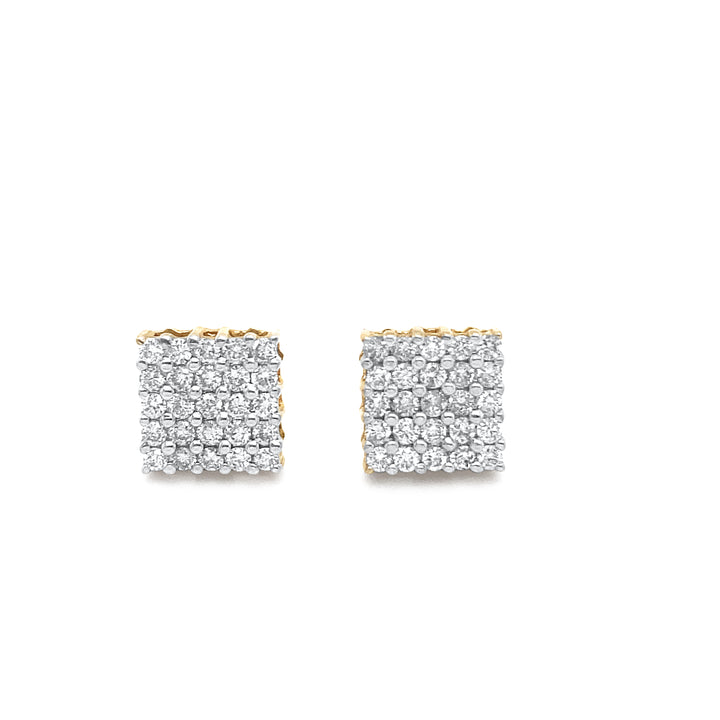 10K Yellow Gold .70ctw Diamond Earrings