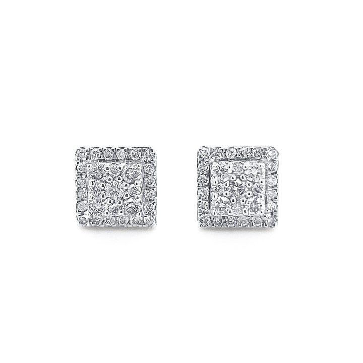 14K White Gold .50ctw Diamond Earrings