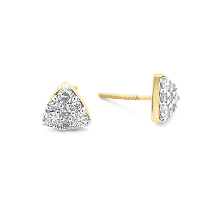 14K Yellow Gold .50ctw Diamond Earrings