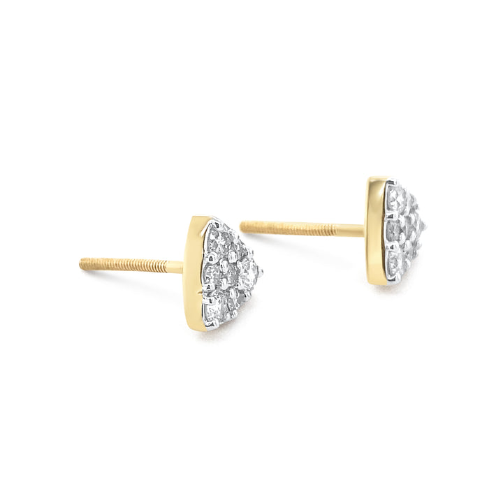 14K Yellow Gold .50ctw Diamond Earrings