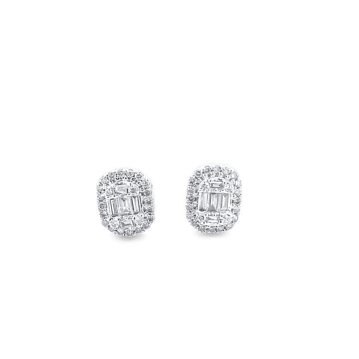 14K White Gold .25ctw Diamond Earrings