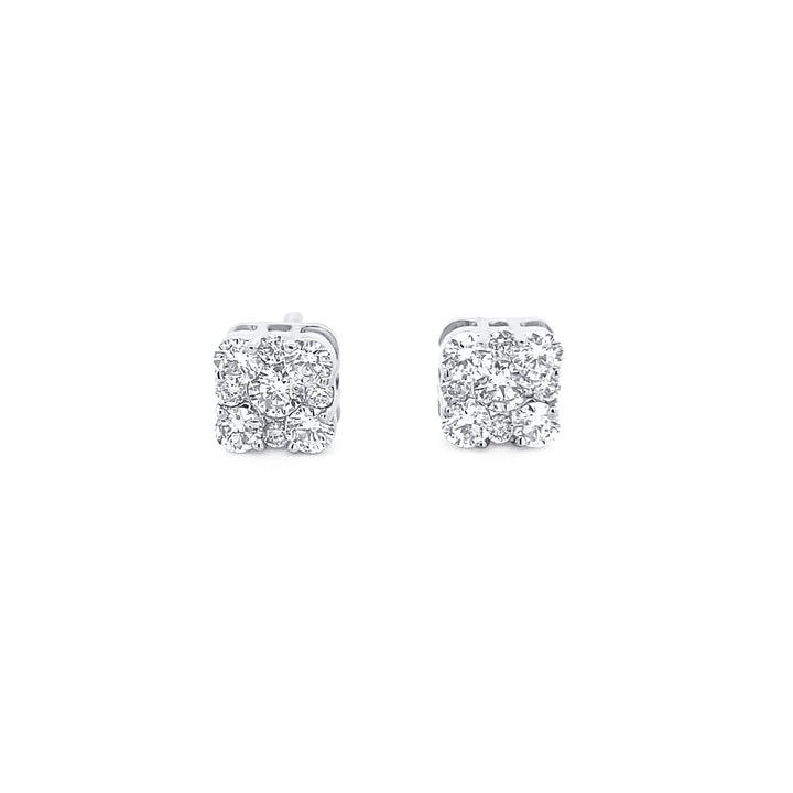 14K White Gold .50ctw Diamond Earrings