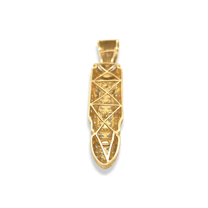 10K Yellow Gold & Diamond Bullet Pendant