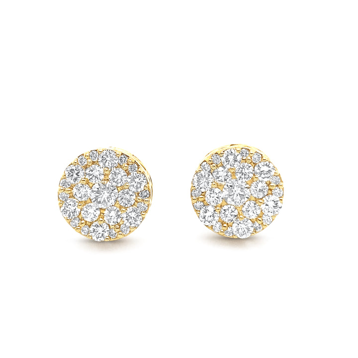 14K Yellow Gold 1.50ctw Diamond Earrings