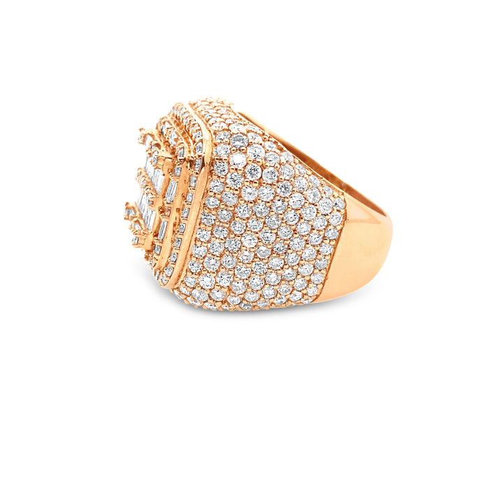 10K Rose Gold Baguette Diamond Ring