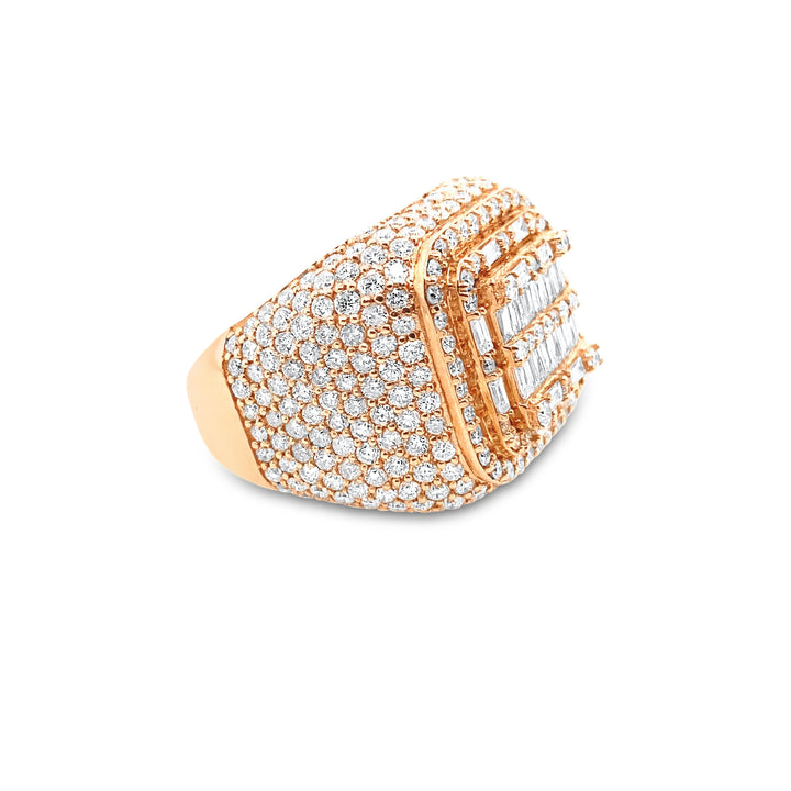 10K Rose Gold Baguette Diamond Ring