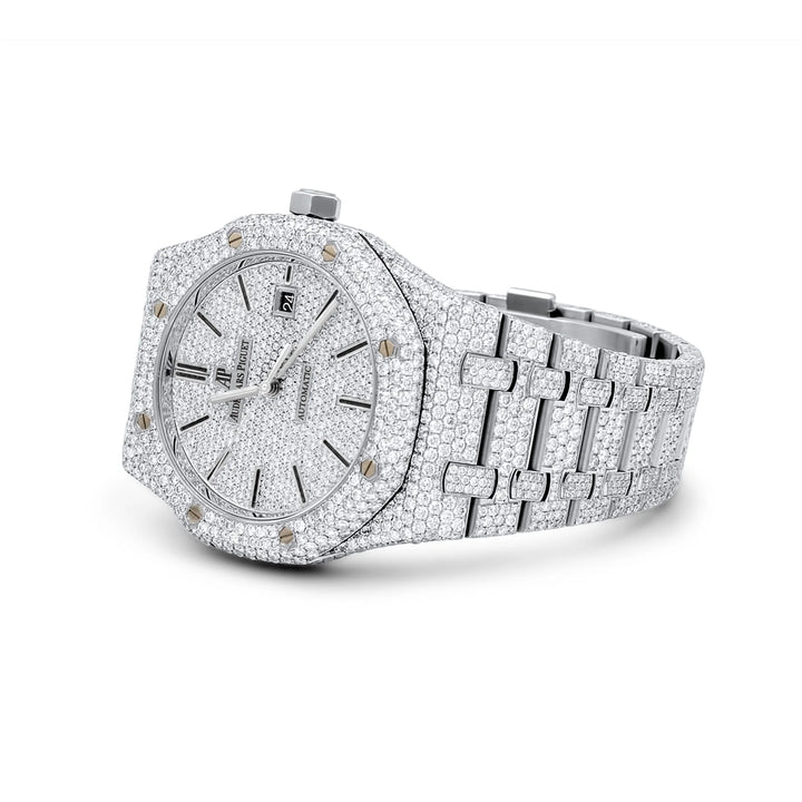 Full Diamond Set Audemars Piguet Royal Oak 41mm Stainless Steel