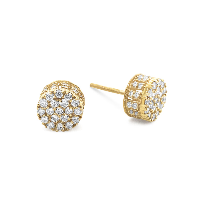 10K Yellow Gold 1.00ctw Diamond Earrings