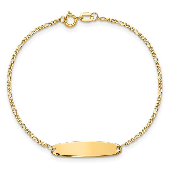 14k Madi K Figaro Baby Oval ID Bracelet