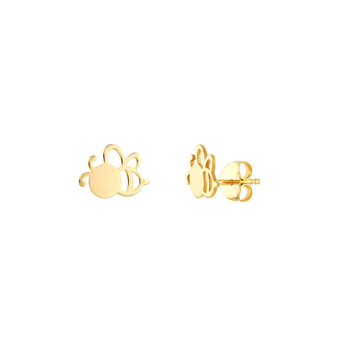 Bee Stud Earrings on Post Back