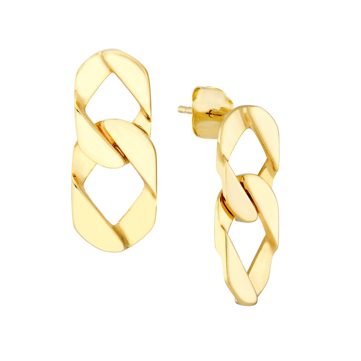 14k Graduated Chain Link Earrings