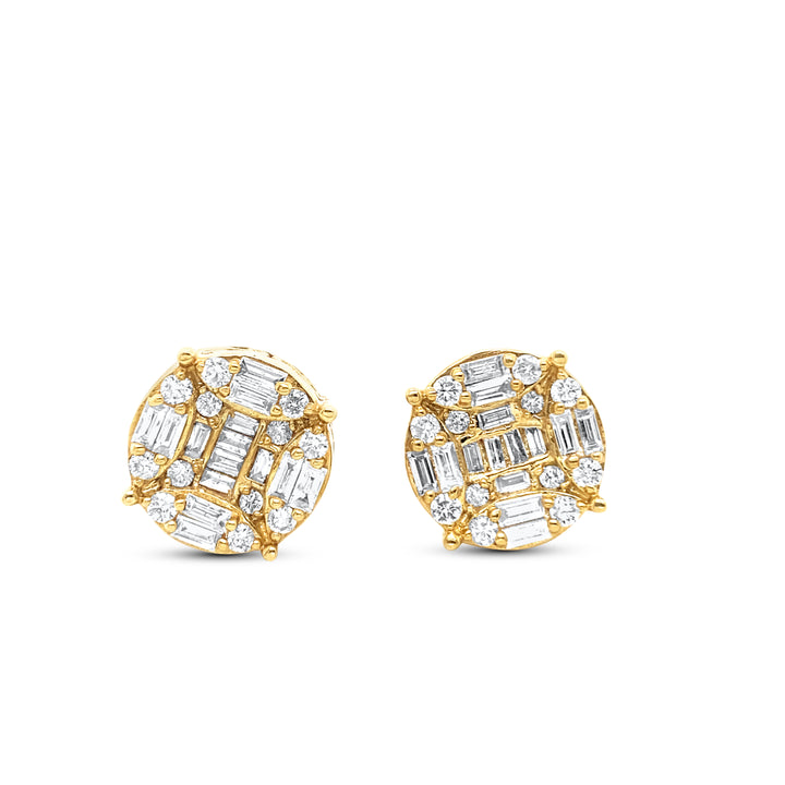 10K Yellow Gold 1.00ctw Diamond Earrings