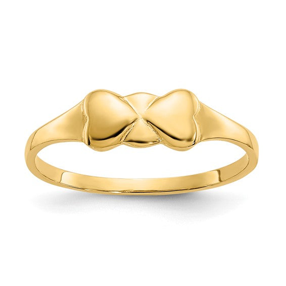 Double Heart Baby Ring