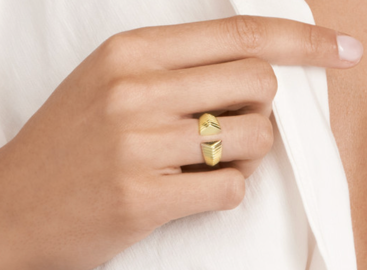 Open Chevron Cuff Ring