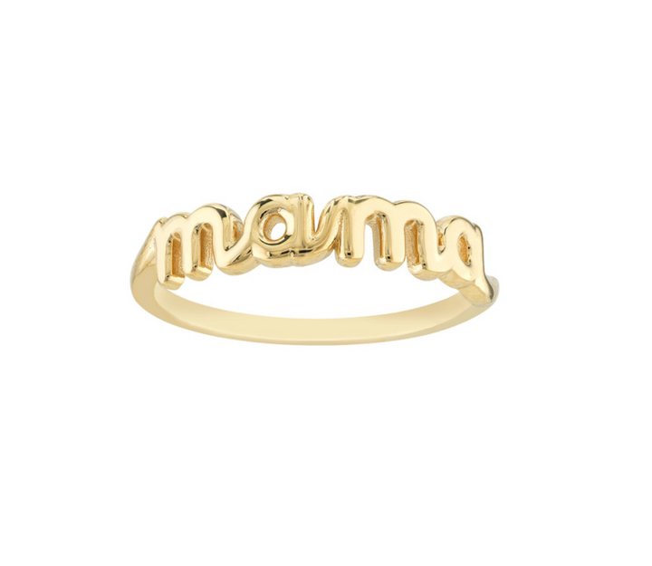 14K Yellow Gold Mama Ring