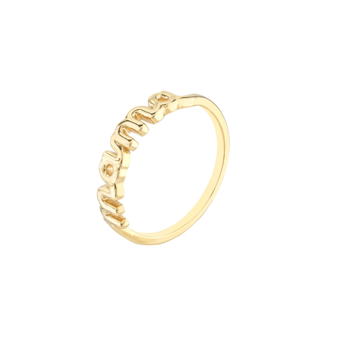 14K Yellow Gold Mama Ring