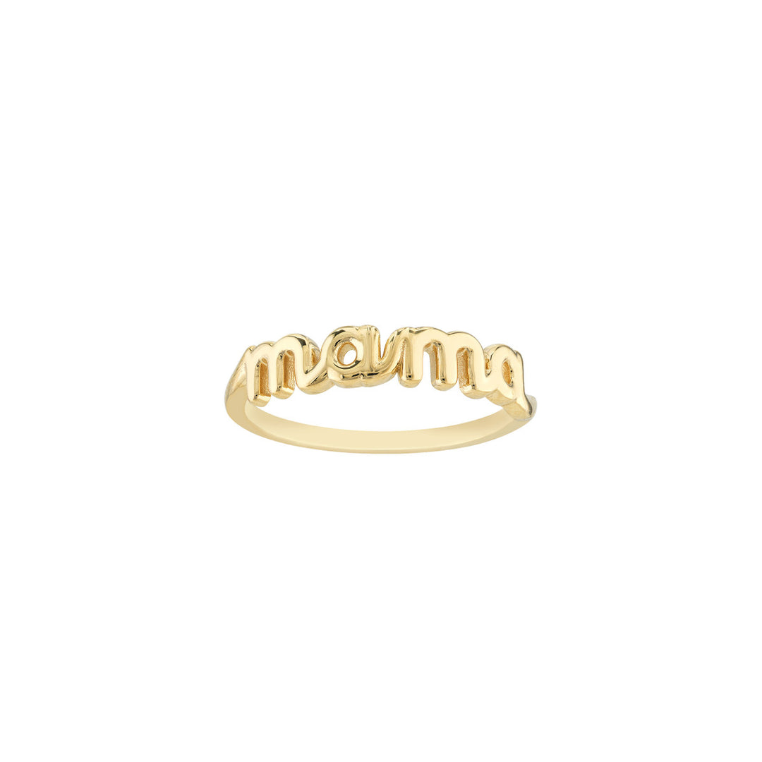 14K Yellow Gold Mama Ring