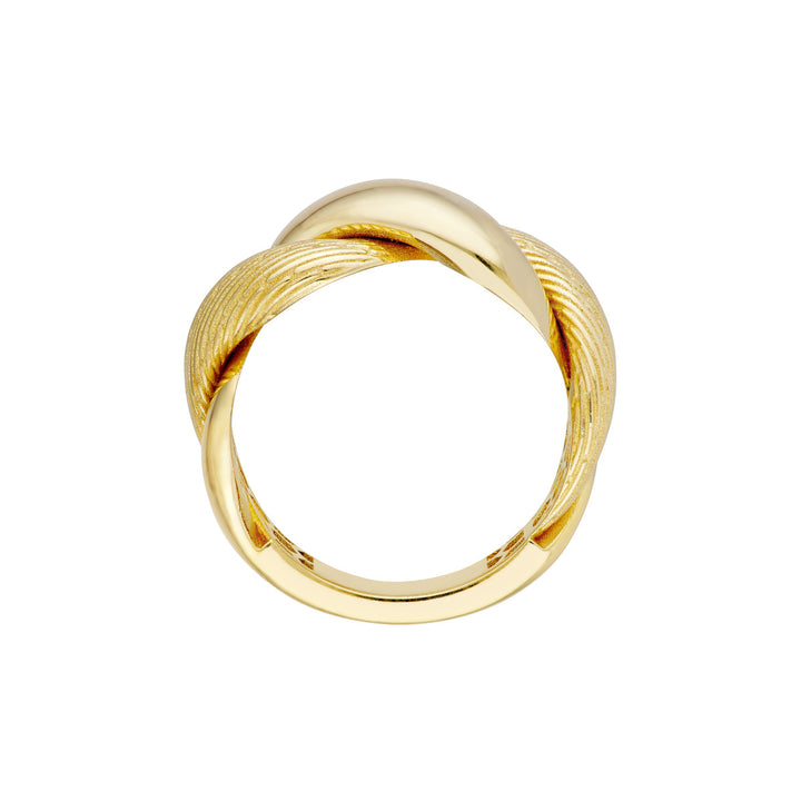 Textured and Polished Twist Ring