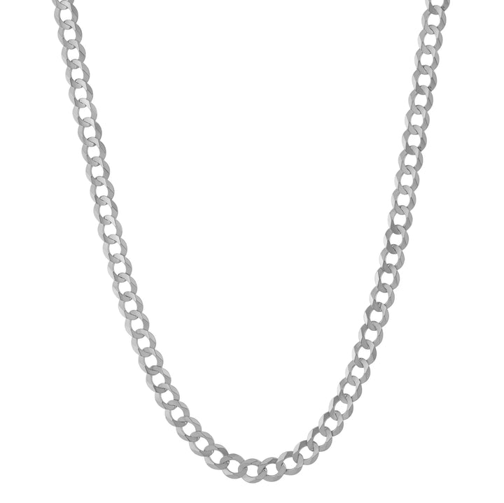 White Gold Curb Link Chain