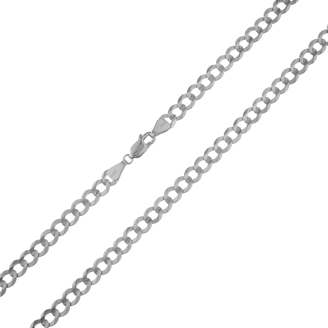 White Gold Curb Link Chain