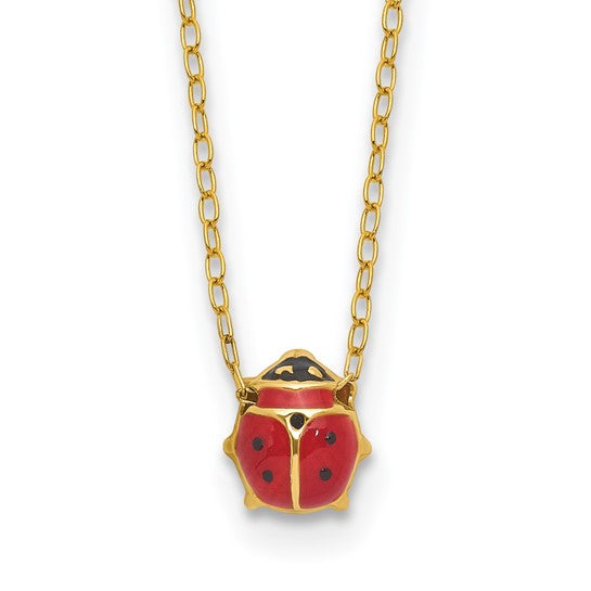 Ladybug Enameled Necklace