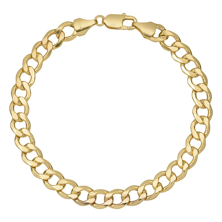 10K or 14K Yellow Gold Curb Link Bracelet