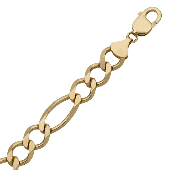 10K or 14K Yellow Gold Figaro Bracelet