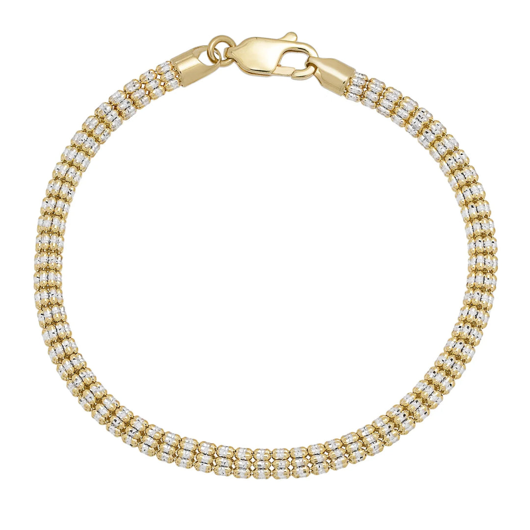10K or 14K Yellow Gold Ice Link Bracelet – Saki Diamonds,