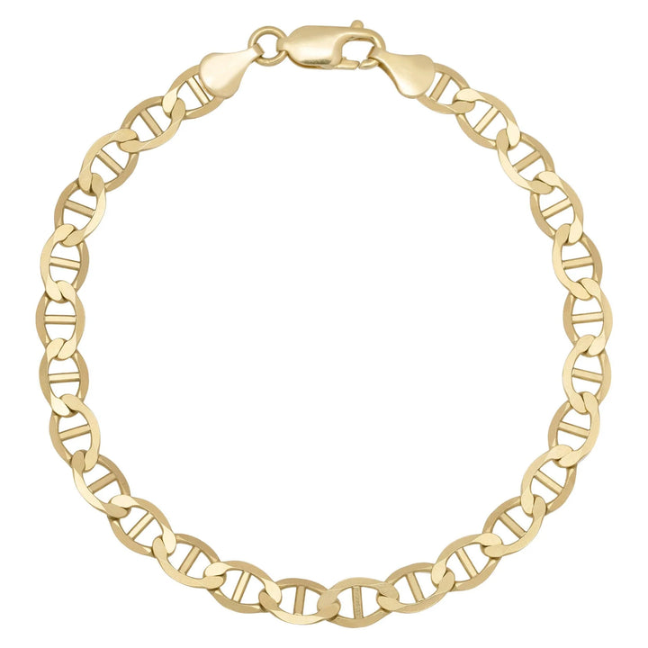 10K or 14K Yellow Gold Anchor Link Bracelet