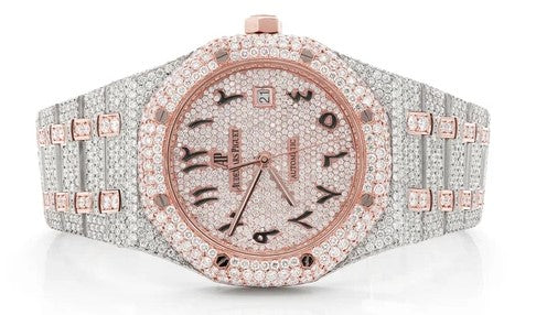 Full Diamond Set Audemars Piguet Royal Oak 41mm Original Two-Tone Rose Gold