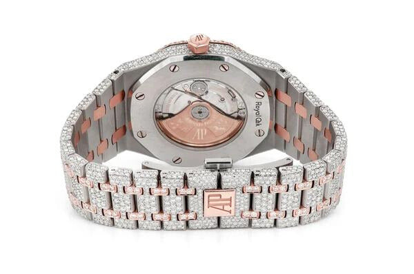 Full Diamond Set Audemars Piguet Royal Oak 41mm Original Two-Tone Rose Gold