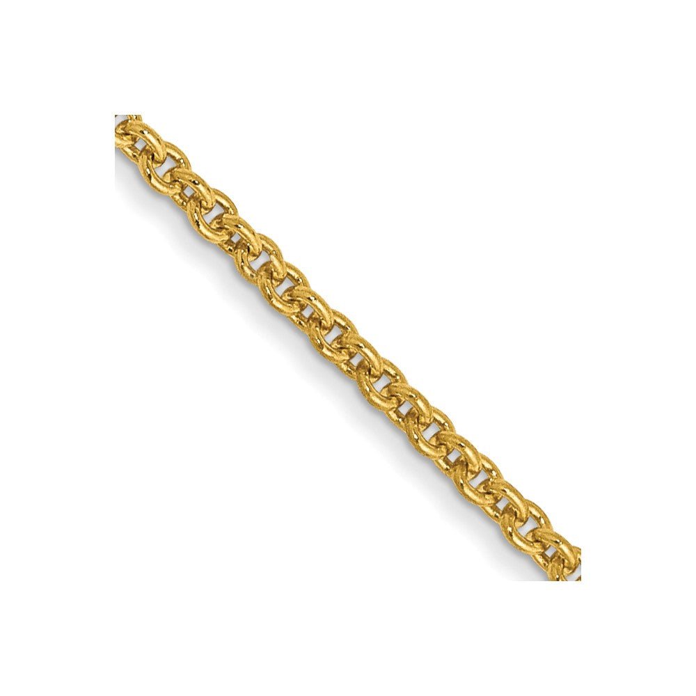 14k 1.4mm Round Open Link Cable Chain - Saki Diamonds, LLC.