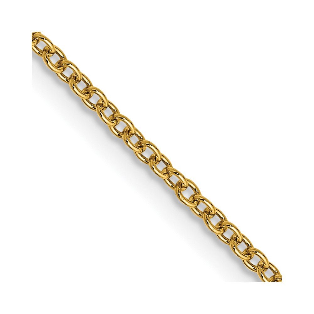 14k 1.4mm Round Open Wide Link Cable Chain - Saki Diamonds, LLC.