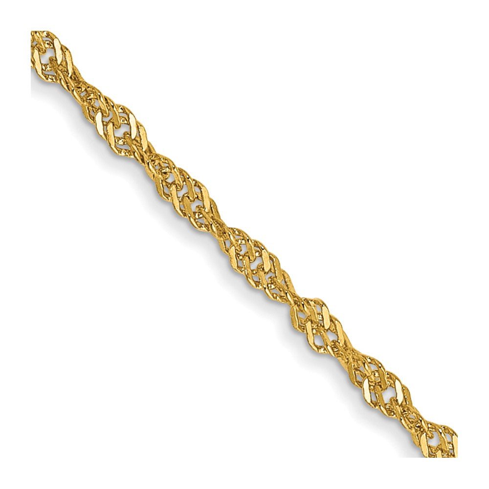 14k 1.4mm Singapore Chain - Saki Diamonds, LLC.