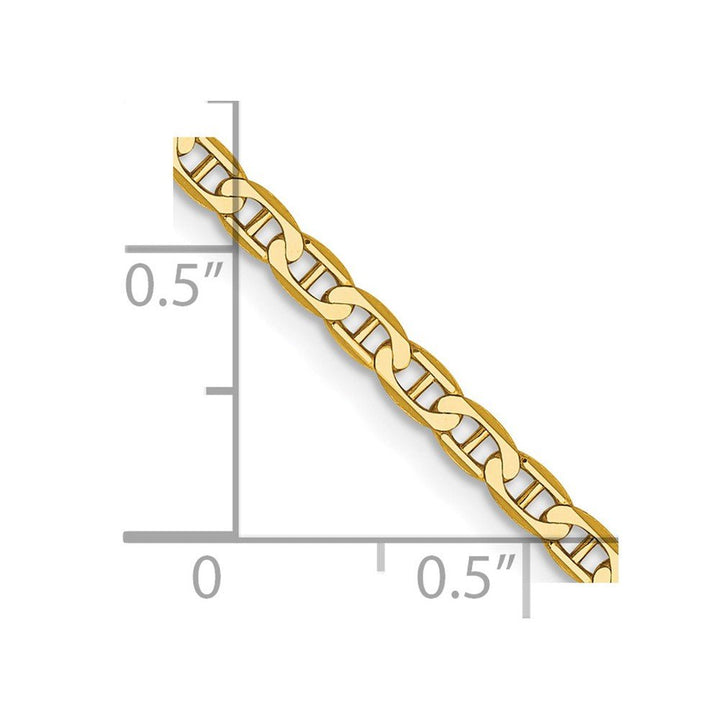 14k 2.4mm Concave Anchor Chain - Saki Diamonds, LLC.