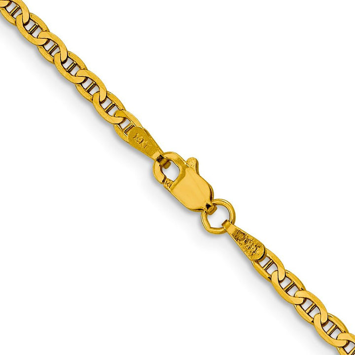 14k 2.4mm Concave Anchor Chain - Saki Diamonds, LLC.