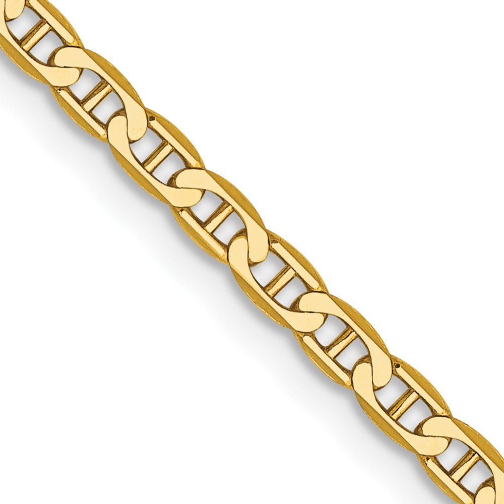 14k 2.4mm Concave Anchor Chain - Saki Diamonds, LLC.