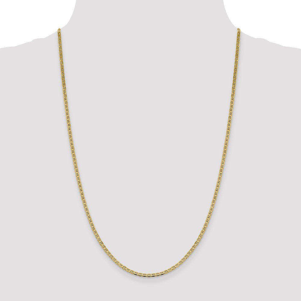 14k 2.4mm Concave Anchor Chain - Saki Diamonds, LLC.