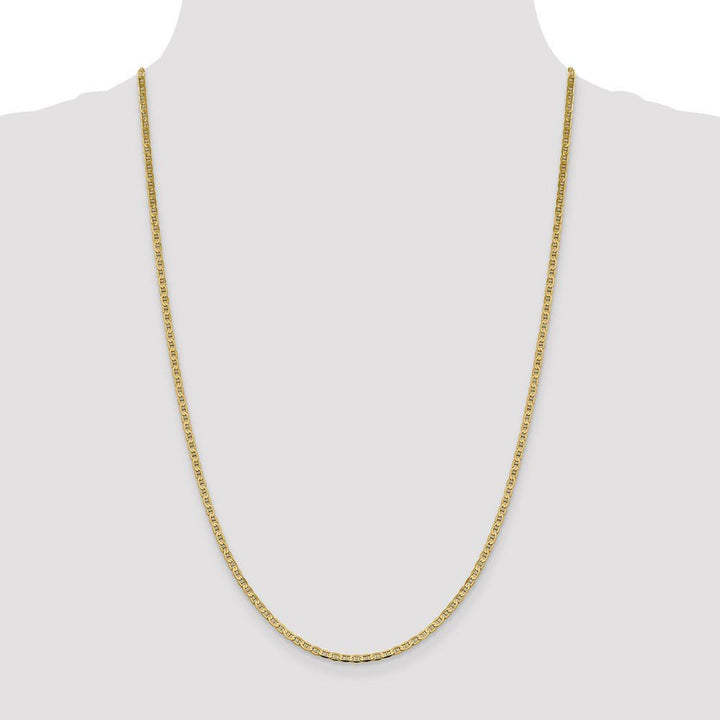 14k 2.4mm Concave Anchor Chain - Saki Diamonds, LLC.