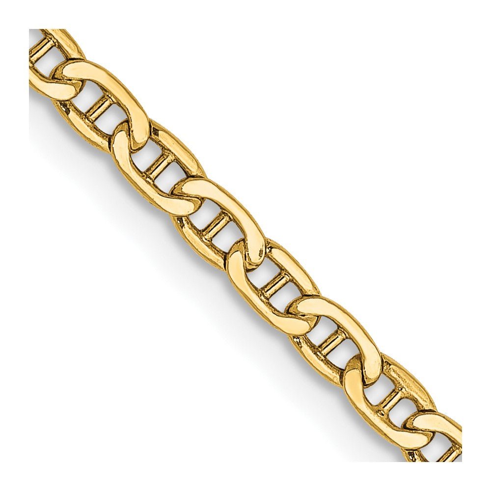 14k 2.4mm Semi-Solid Anchor Chain - Saki Diamonds, LLC.