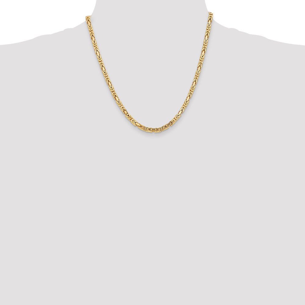 14k 4mm Byzantine Chain - Saki Diamonds, LLC.