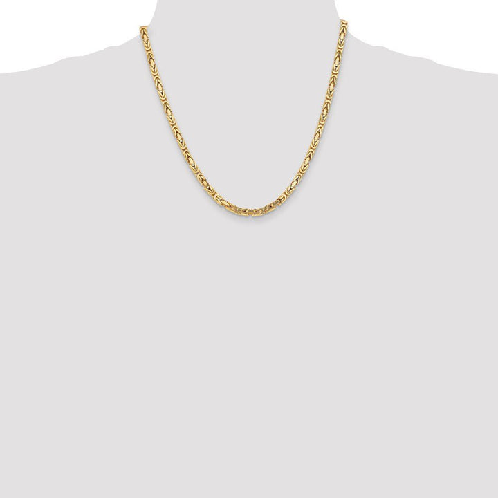 14k 4mm Byzantine Chain - Saki Diamonds, LLC.