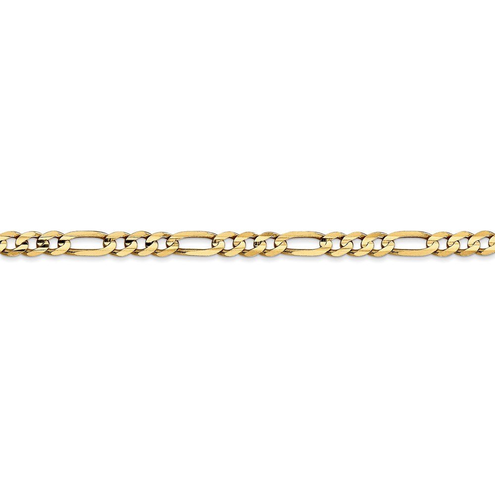 14k 4mm Concave Open Figaro Chain - Saki Diamonds, LLC.