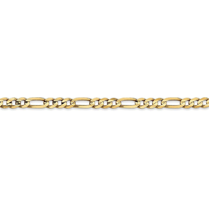 14k 4mm Concave Open Figaro Chain - Saki Diamonds, LLC.