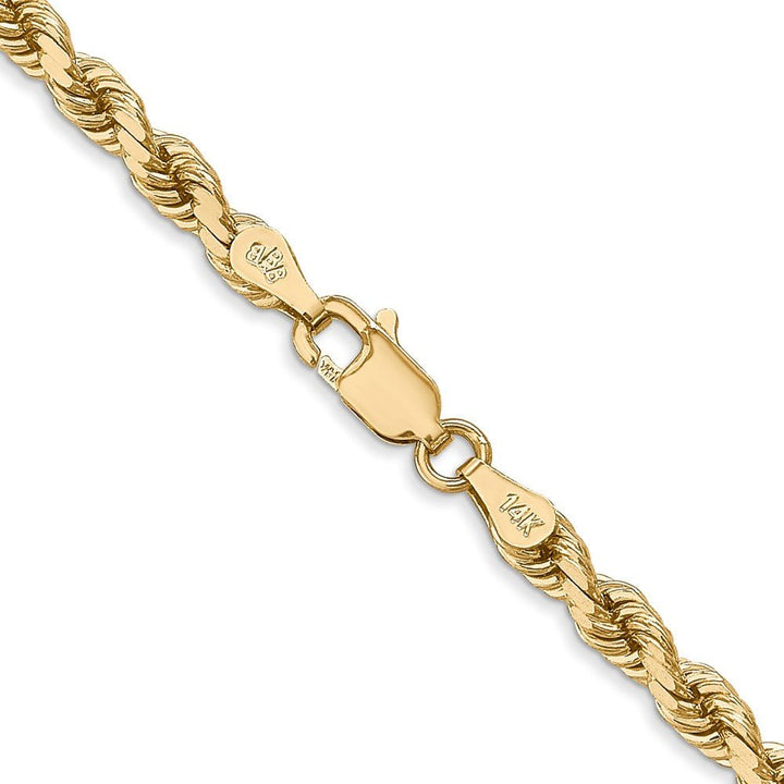 14k 4mm Diamond Cut Rope with Lobster Clasp Chain - Saki Diamonds, LLC.