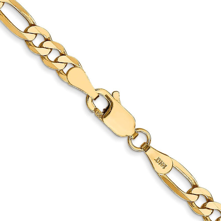 14k 4mm Flat Figaro Chain - Saki Diamonds, LLC.